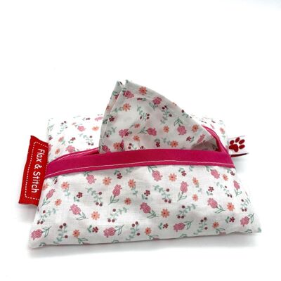 Pack of 5 small handkerchiefs - Adenia flamingo