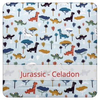 Set de 3 grands mouchoirs - Jurassic Celadon 2