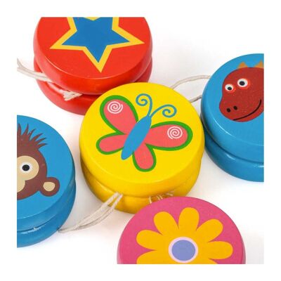Colorful Mini Yoyo, wooden, flower, star, butterfly