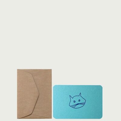 MINI CARD + ENVELOPE CAT mint