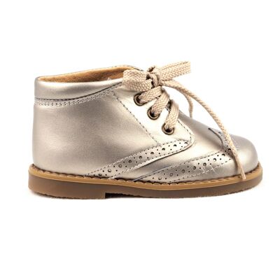 Kinderstiefel aus Leder in silber