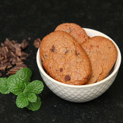 Galleta Vegana Ecológica Granel 3kg - Choco Mint Crispy - chispas de chocolate y aceite esencial de menta