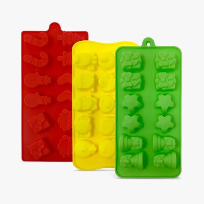 3 Christmas Silicone Moulds