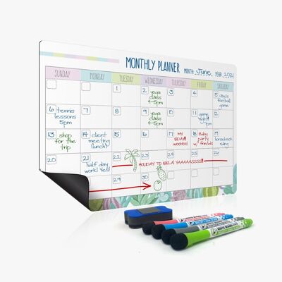 Magnetic Monthly Whiteboard Planner