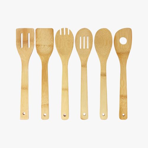 6 Bamboo Kitchen Utensils