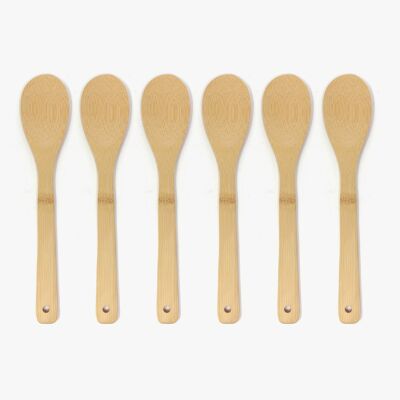 6 Bamboo Spoons Set