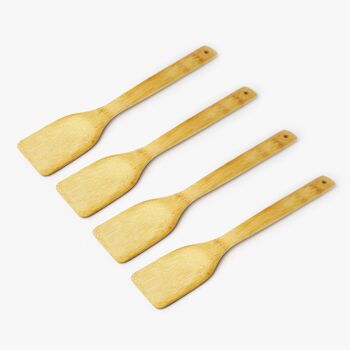 4 spatules en bambou 2