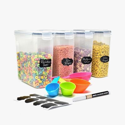 4L Airtight Cereal Container Set
