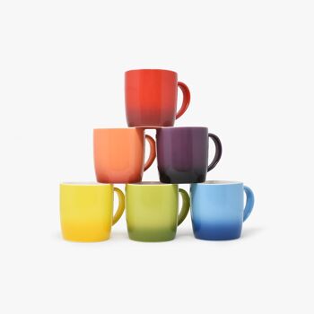 Ensemble de 6 tasses à café colorées 2