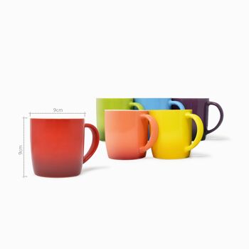 Ensemble de 6 tasses à café colorées 3