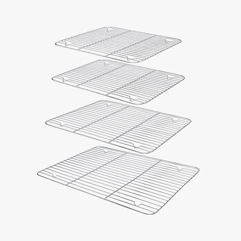 Ensemble de 4 grilles de refroidissement en acier inoxydable 2