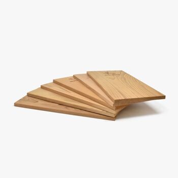 Ensemble de 6 pièces - Planches de cèdre de cuisine pour barbecue 2