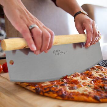Bascule de coupe-pizza en acier inoxydable de 33,5 cm 5