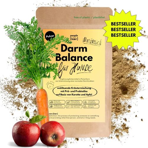 Darmpulver für Hunde mit Prä- & Probiotika, Flohsamenschalen und Inulin (200g)