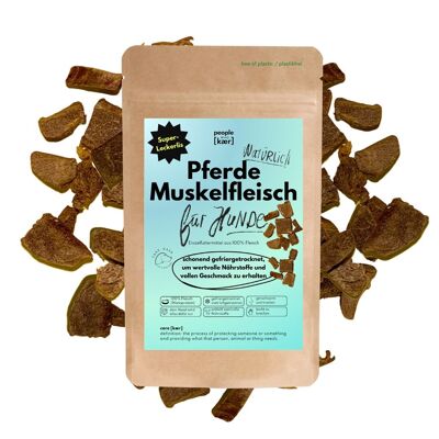 Premium freeze-dried treats made from 100% horse muscle meat (80g)