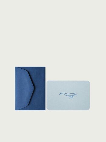 MINI CARTE + ENVELOPPE BALEINE 1