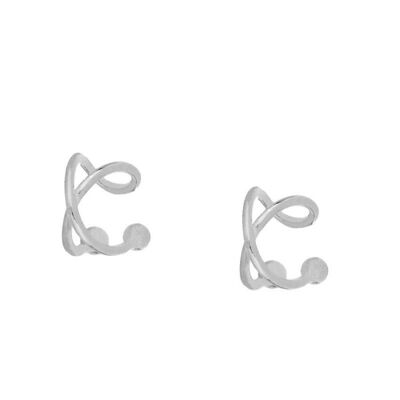 INFINITY EARCUFF , 925 Sterling Silber Ohrmanschette - silber