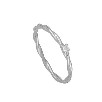 BAGUE FINE, bague en argent sterling 925 - argent - US6 1