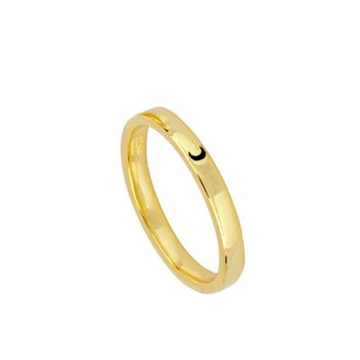 Moonlishes RING, 925 Sterling Silber Ring - vergoldet - US5