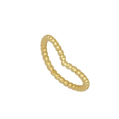 BULLET RING, 925 Sterling Silber Ring - vergoldet - US5