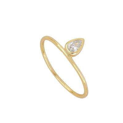 KYLIE RING, 925 Sterling Silber Ring - vergoldet - US6
