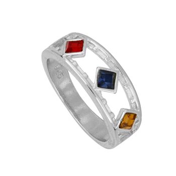 BAGUE arc-en-ciel, bague en argent sterling 925 - argent - US6 1