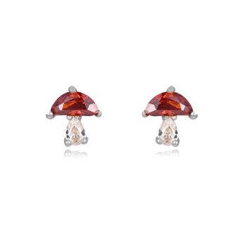 BOUCLES D'OREILLES champignon, Boucles d'oreilles en argent sterling 925 - argent 1