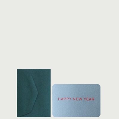 HAPPY NEW YEAR MINI CARD + UMSCHLAG