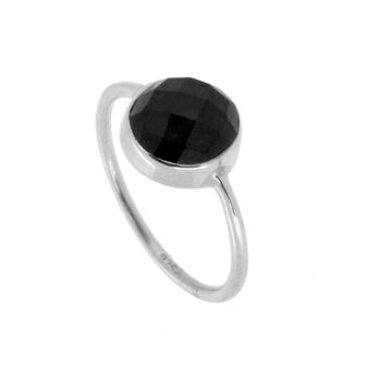 BAGUE FORTUNA ONYX, Bague en argent sterling 925 - argent - US5 1