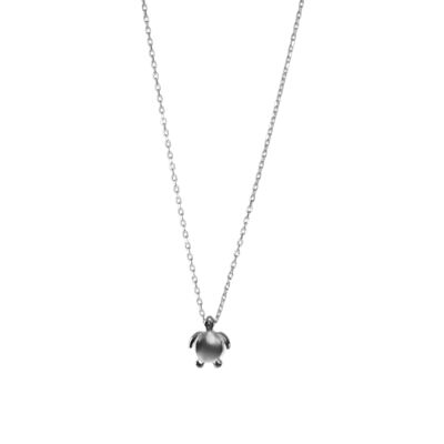 Schildkröten Halskette, 925 Sterling Silber Halskette - silber