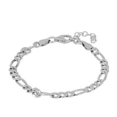 Figaro Armband, 925 Sterling Silber 18cm - silber