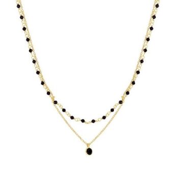 Collier Multi Onyx, Collier en Argent Sterling 925 38cm - argent 1