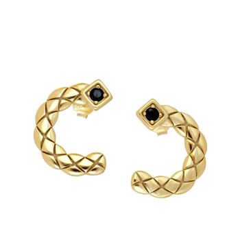 Boucles d'oreilles serpent, boucles d'oreilles en argent sterling 925 - plaqué or 1