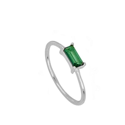 Baguette ring, 925 STERLING SILBER RING - silber - US5