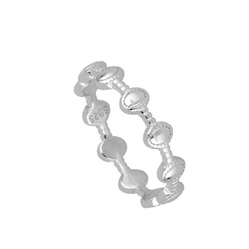 ovaler Band Ring, 925 Sterling Silber Ring - silber - US10