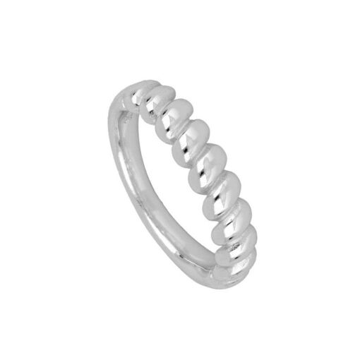 Croissant Ring, 925 Sterling Silber Ring - silber - US10