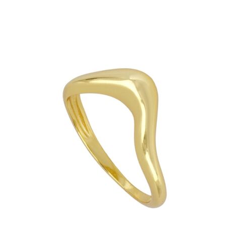 Dreiecksring, 925 Sterling Silber Ring - vergoldet - US10