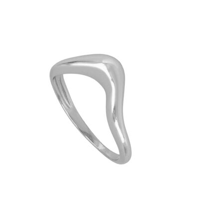 Dreiecksring, 925 Sterling Silber Ring - silber - US10