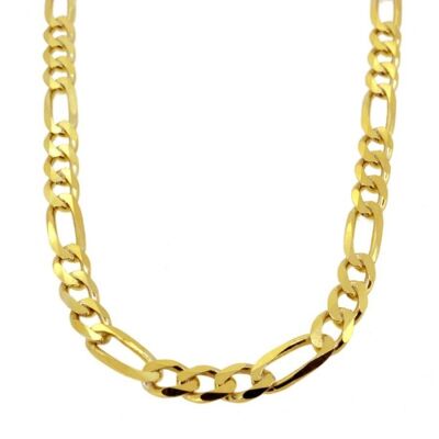 Figaro Halskette, 925 Sterling Silber Halskette 38cm - vergoldet