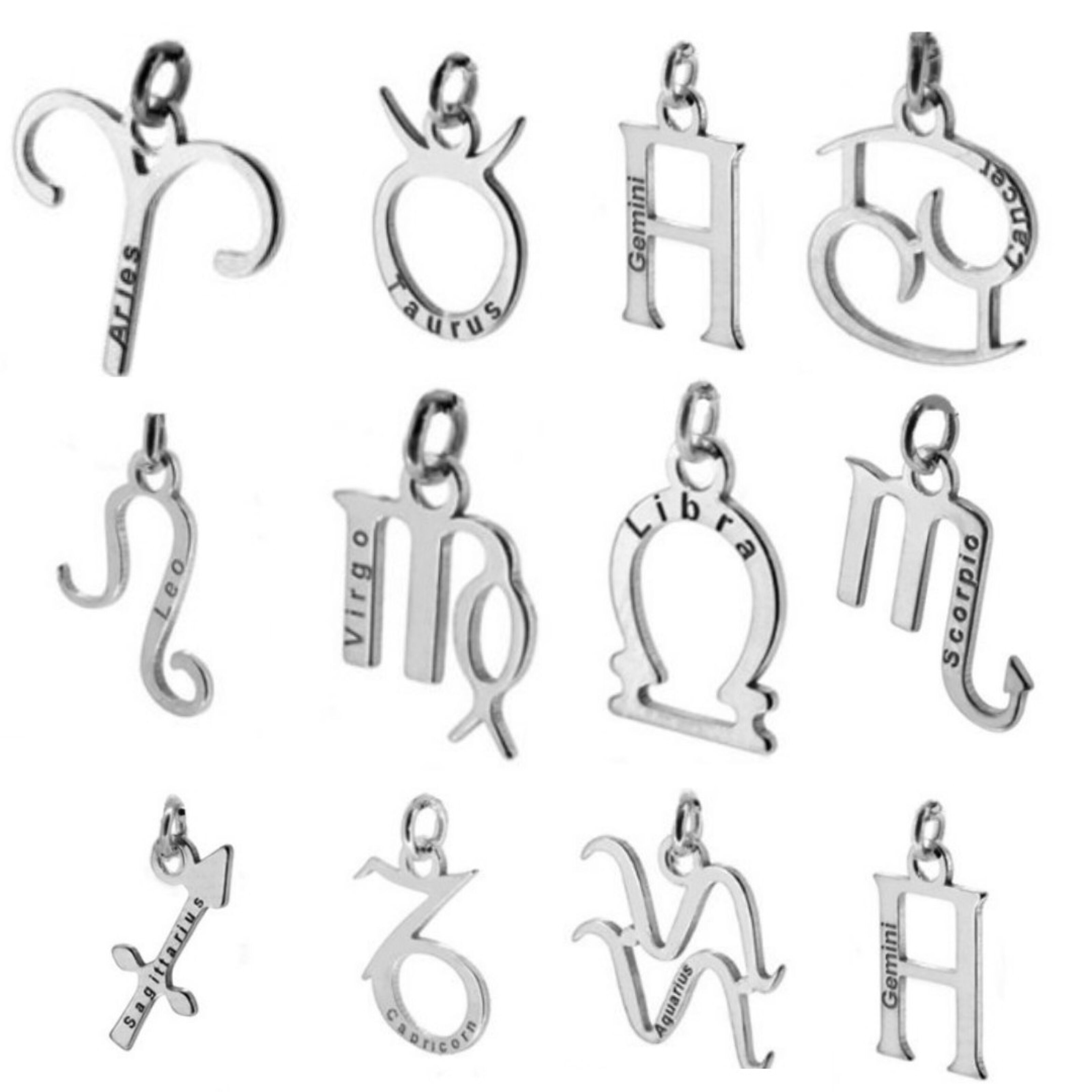 Buy wholesale with 925 - Sterling Necklace, Silver Zodiac Necklace Letter Libra