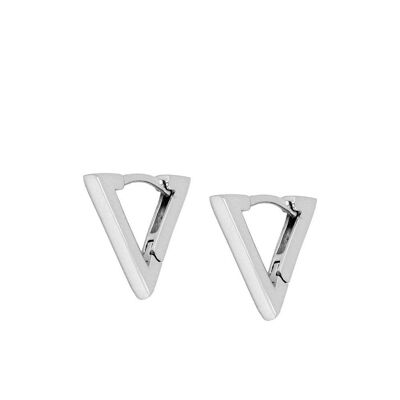 Dreieck HOOPS, 925 Sterling Silber Ohrringe - silber