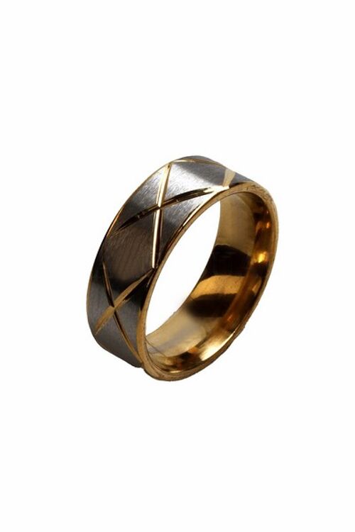 Partner Ring, X Design, Edelstahl Ring - US 8/57