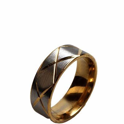 Partner Ring, X Design, Edelstahl Ring  US 10/63