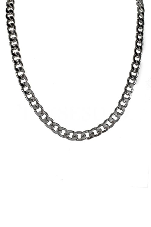 necklace wholesale chain, curb silver 50 Buy steel - centimeters Cuban