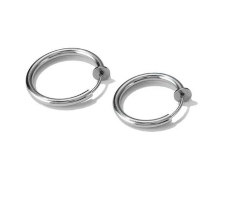 Fake Ohrringe, 925 Sterling Silber Ohrringe - silber - 8mm