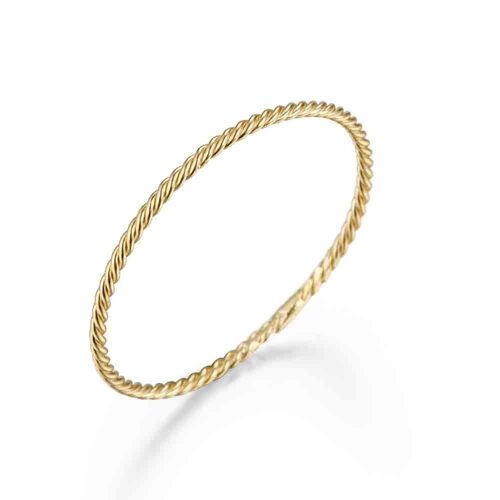 Dünner Bandring, 925 Sterling Silber Ring - vergoldet - US16
