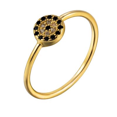 Nazar Ring, 925 Sterling Silber Ring - vergoldet - US12