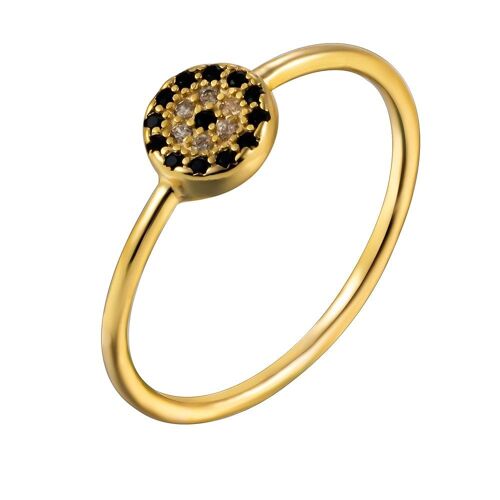 Nazar Ring, 925 Sterling Silber Ring - vergoldet - US16