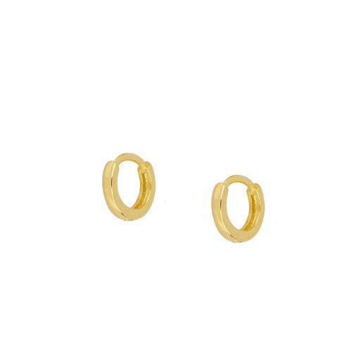 Zierlicher Tragus Ohrring, 925 Sterling Silber Reifen 8 mm - vergoldet