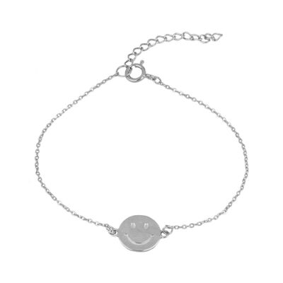 Smiley-Armband, 925 Sterling Silber Armband - silber